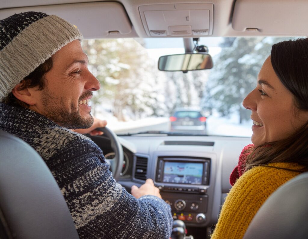 winter holiday road trip